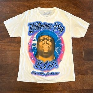 The Notorious B.I.G Biggie Smalls Airbrush Style Shirt Adult Size Medium